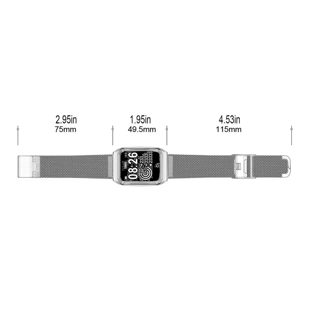 F9 1.3 inch Smart Fitness Bracelet Blood Pressure Heart Rate Monitor Waterproof Women Wristband Metal Strap Men Watch | Электроника