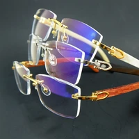 square clear eyeglasses mens wood luxury designer optical frames vintage rimless transparent spectacles carter buffs eyewear