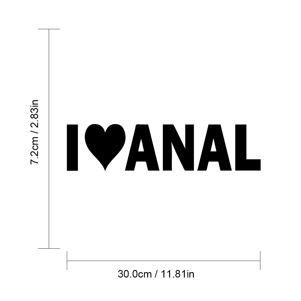 Автомобильная наклейка 15*4 см Виниловая с надписью I LOVE ANAL 6 дюймов забавная для