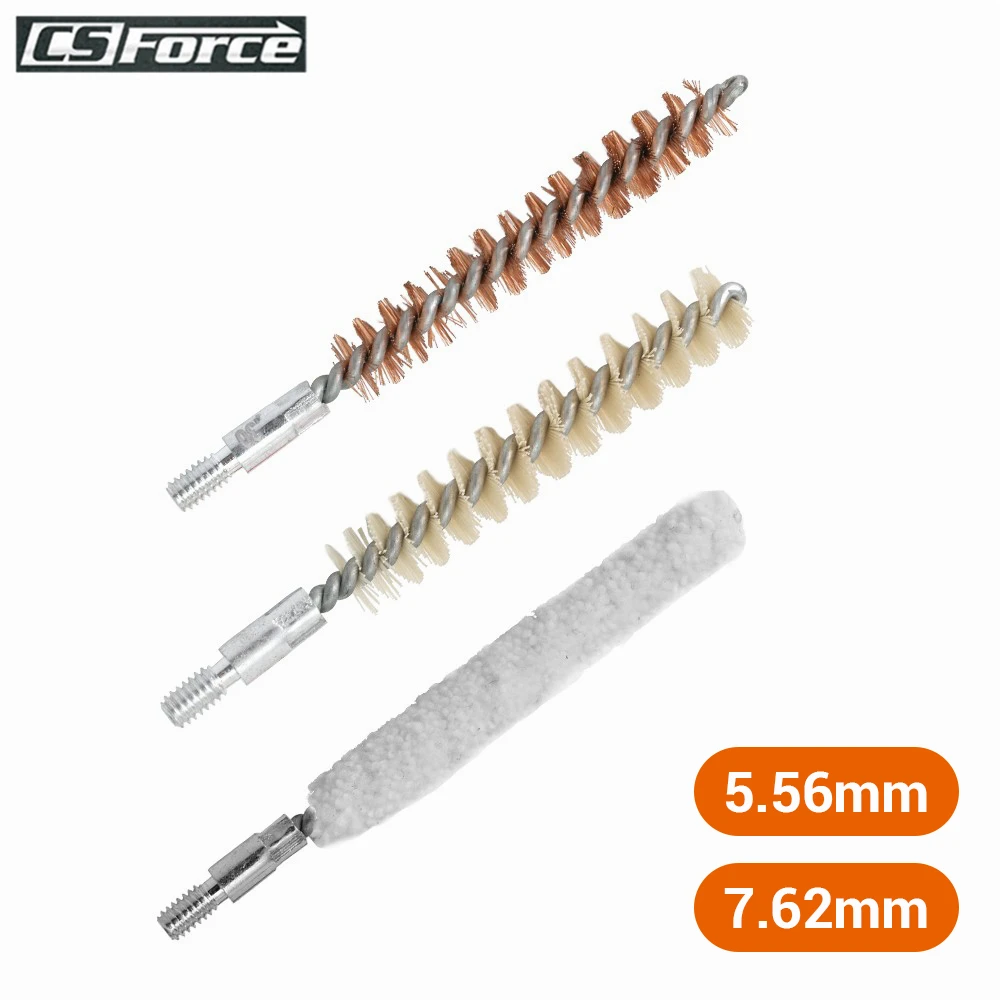 

3 Pcs/Set Gun Cleaning Rod Brush Head Kit 8-32 Thread .30cal 7.62mm .22cal 5.56mm Rifle Gun Cleaning Tool Hunting Accessories