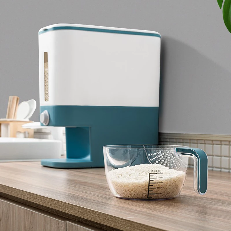 

12Kg Kitchen Rice Box Automatic Cereal Dispenser Storage Box Moisture-proof Sealed Cereal Food Container Organizer Grain Storage