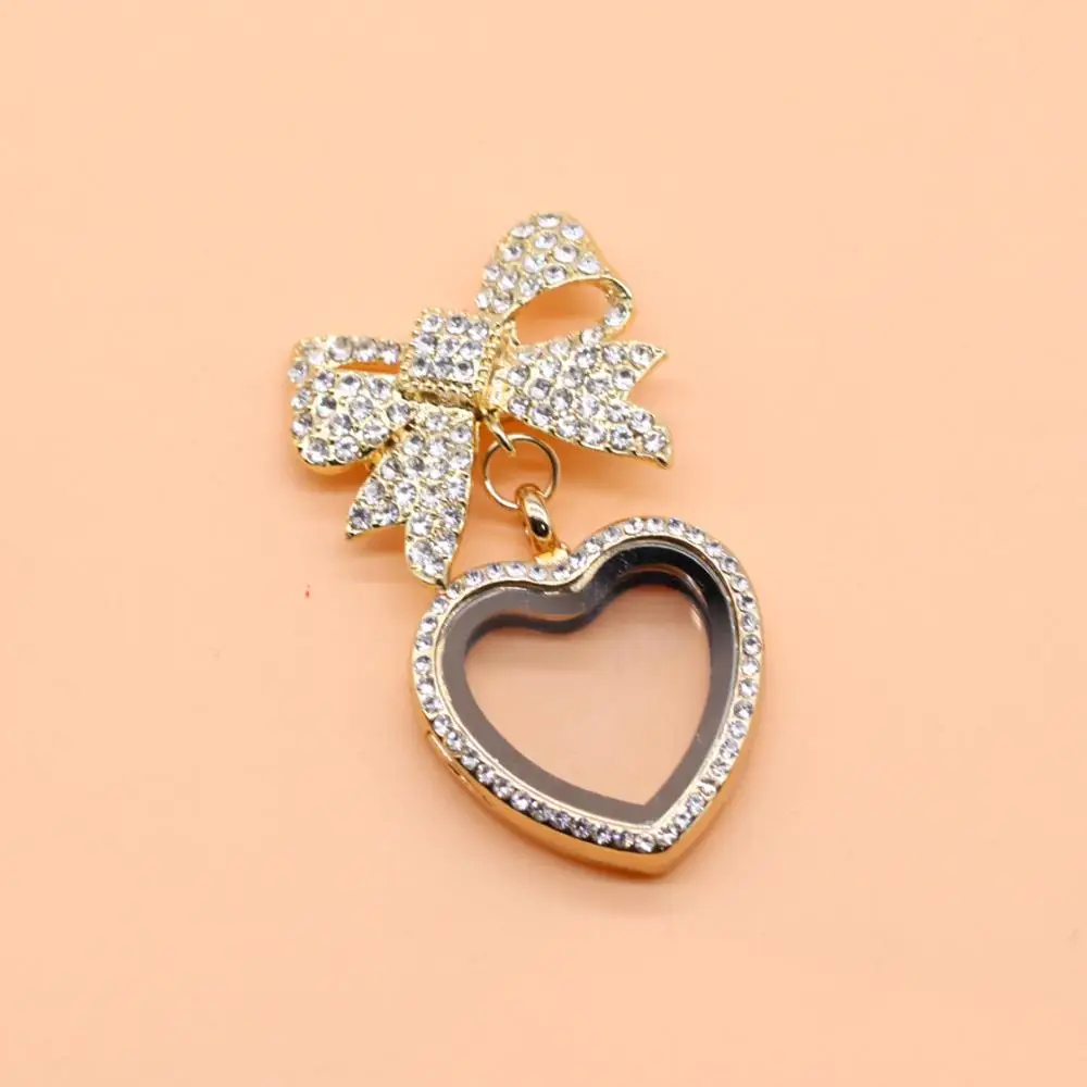 Брошь-медальон с сердцем и жемчугом для детей | Украшения аксессуары