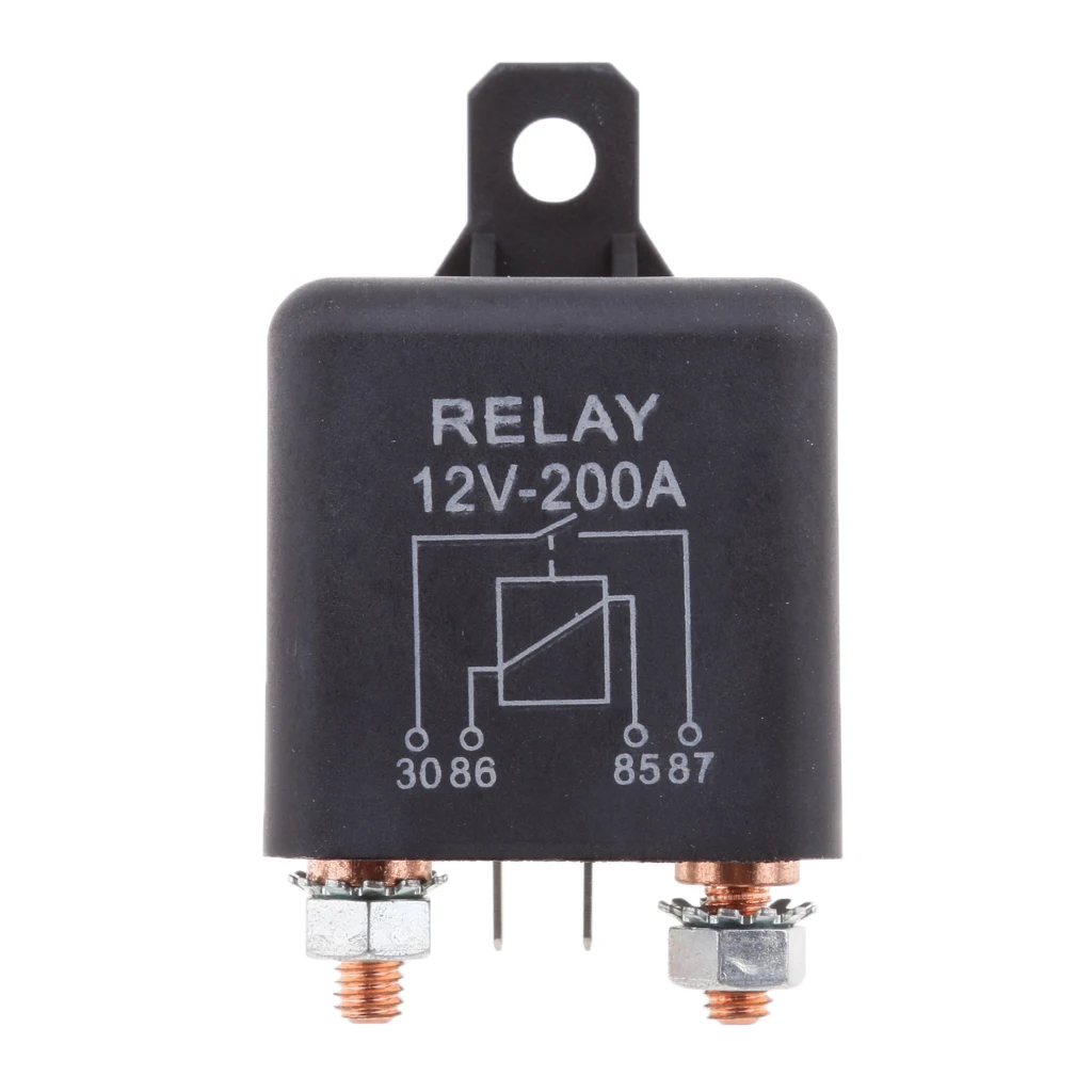 12V 200A нормально открытый 4 Pin Реле-сверхмощный автомобильный морской разделение