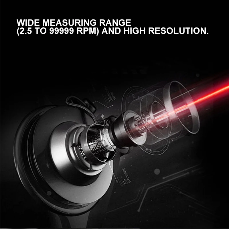 ЖК дисплей цифровой лазерный тахометр портативный Бесконтактный тач диапазон 2 5