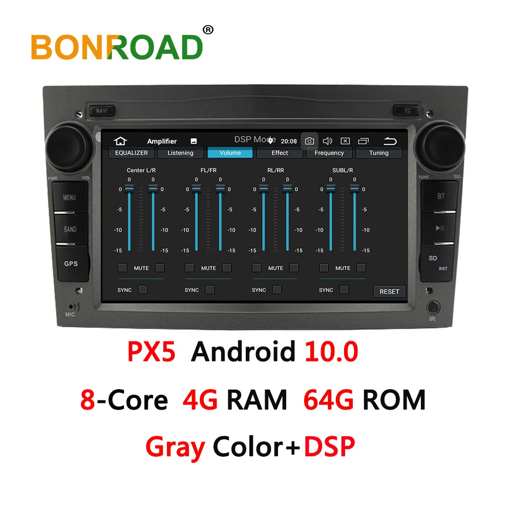 RAM4G ROM64G Grey Bonroad 2Din Android 10,0 Автомобильный мультимедийный плеер для Opel Astra Vectra Antara Zafira Corsa радио gps Навигация стерео приемник - Цвет: RAM4G ROM64G Grey