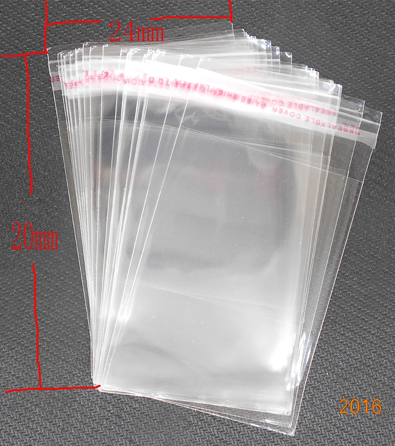 

Pouches 50pcs 24*20cm Clear Resealable Cellophane/BOPP/Poly Bags Transparent OPP Packing Plastic Bags Self Adhesive Seal