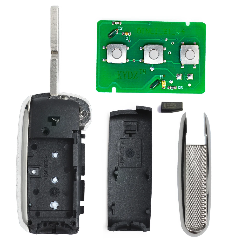 

DIYKEY EWS System Modified Flip Folding 3 Button Remote Key Fob 315/433MHz ID44 Chip for BMW Key 3 5 6 7 8 Series M3 M5 HU58