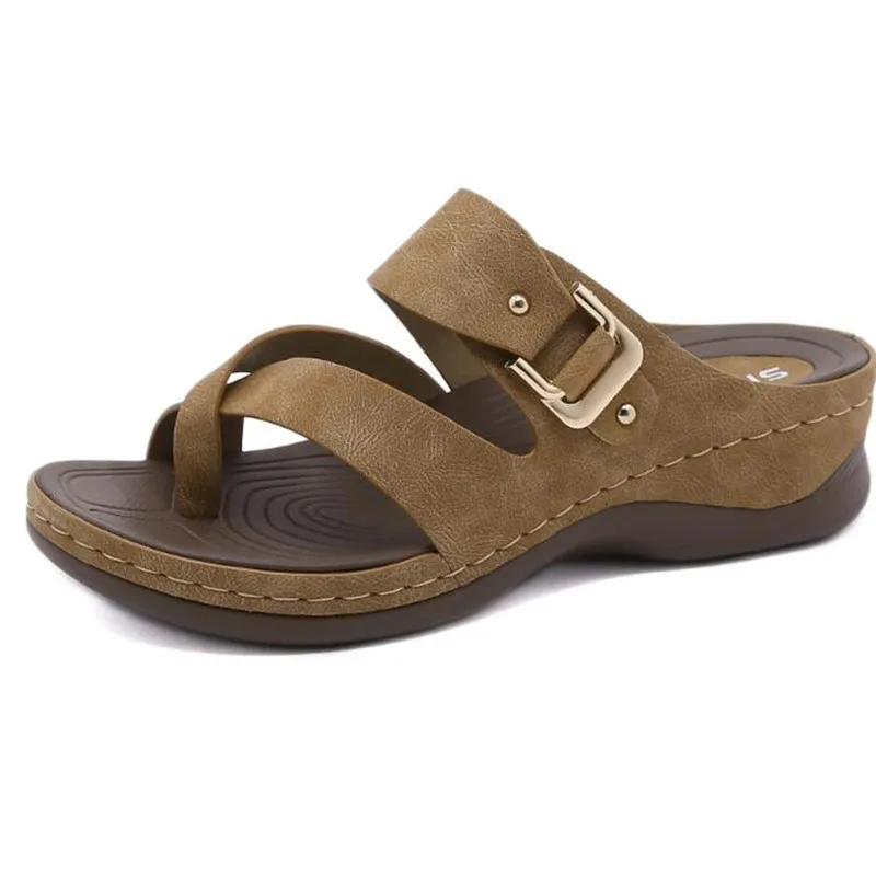

Female Casual Beach Shoes Open Toe Ladies Fashion Comfortable Wedges Flip Flop Adult Summer 2021 Women's Sandals Slippers