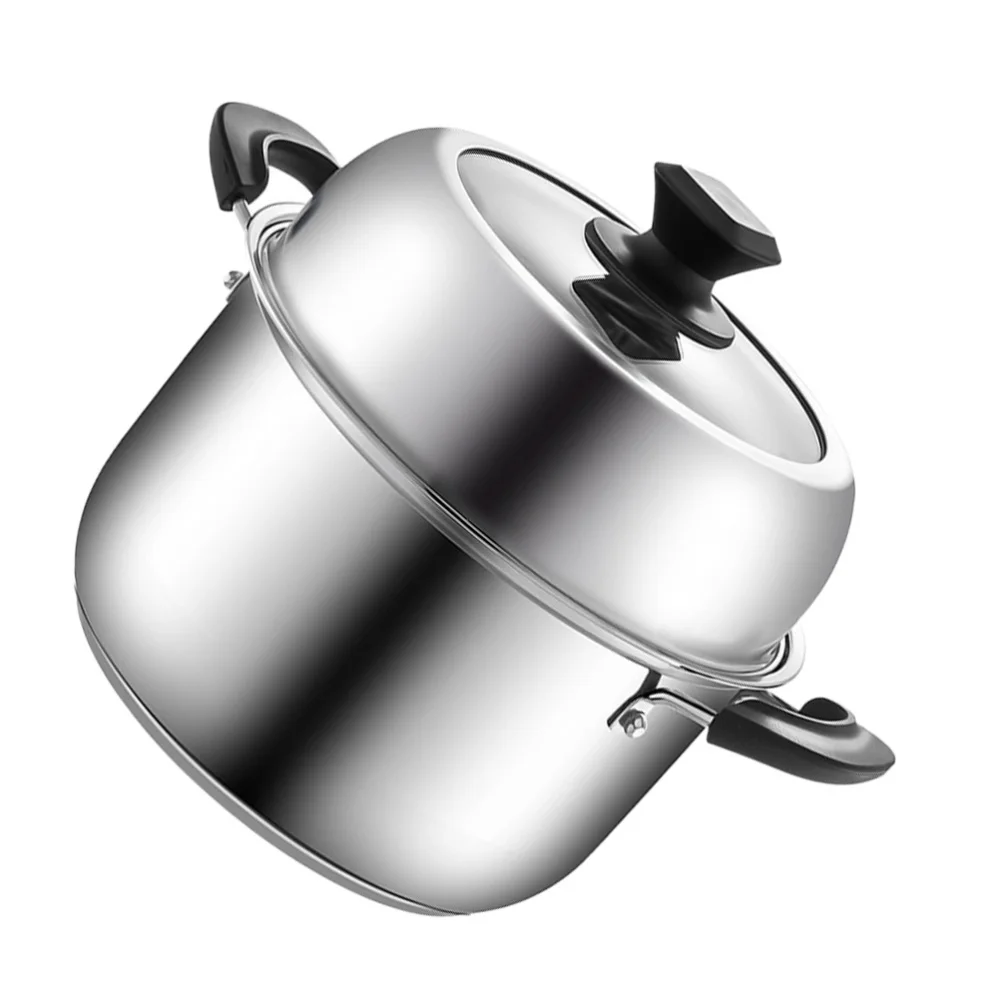 

1Pc Stainless Steel Steaming Pot Rustproof Home Stockpot Multipurpose Pot