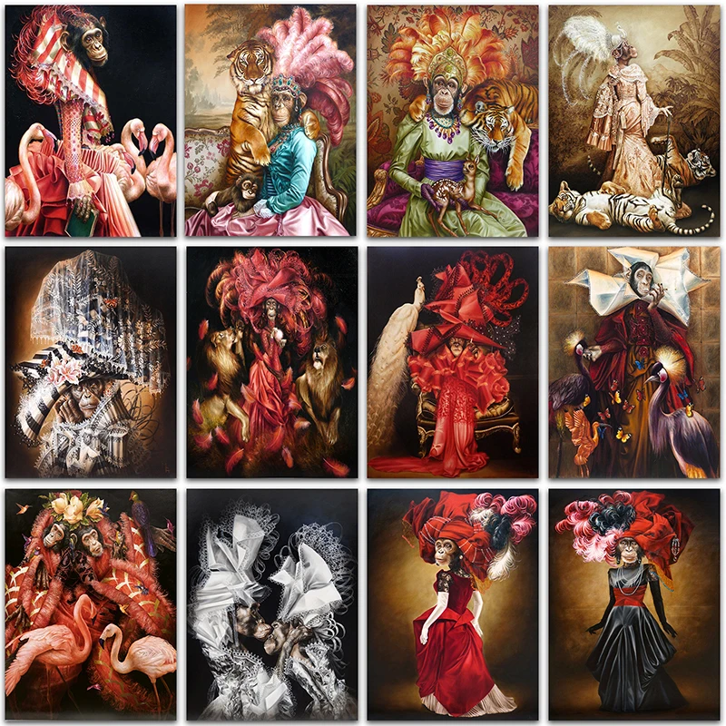 

5D DIY Diamond Painting Kit animals Orangutan Flamingo Tiger Full Square&Round Diamond mosaic embroidery Cross stitch home decor