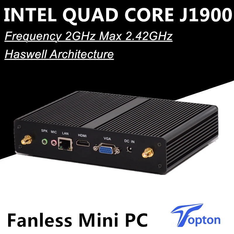 2020 Topton Intel четырехъядерный безвентиляторный мини ПК J1900 Max 2 42 GHz HD Graphics 1080P HTPC TV Box