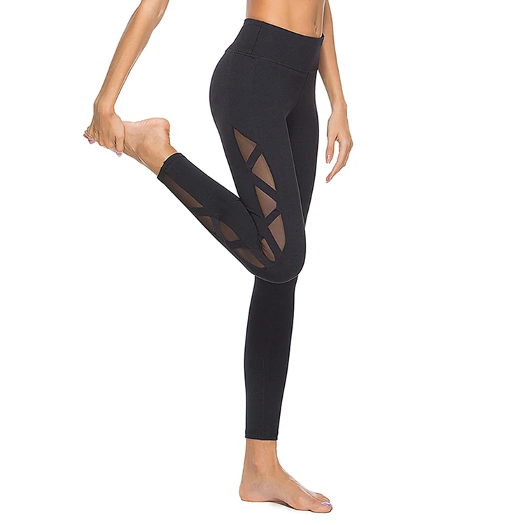 

Ladies Stitching Yoga Pants Sports High Waist High Stretch Sportswear Gym Leggings Nine-point Pants Leggings Women Wraps Leg