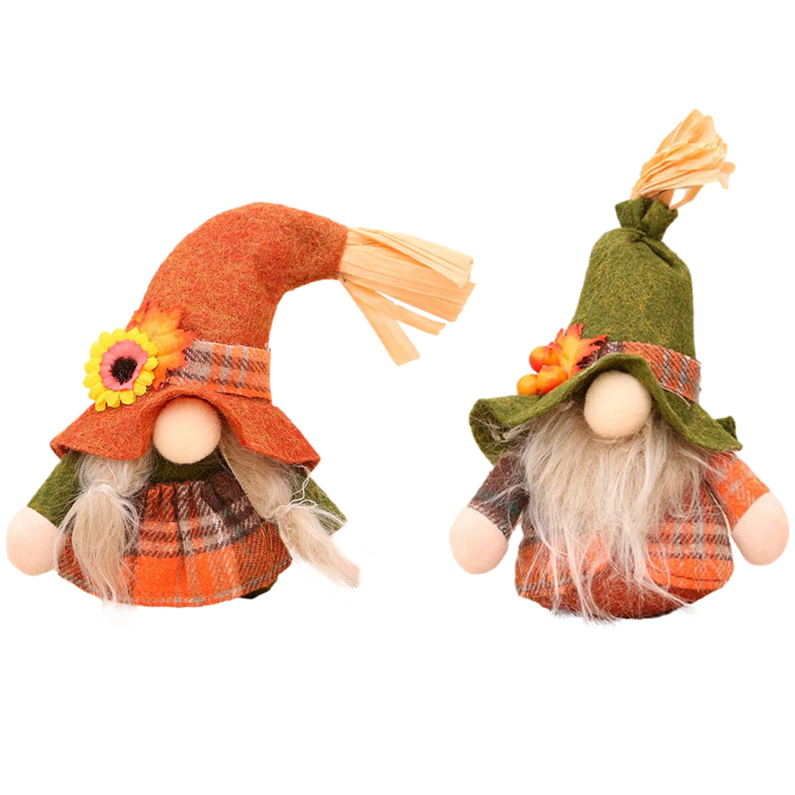 

Cute Floral Faceless Doll Thanksgiving Day Decoration Creative Dwarf Elf Harvest Figurine Doll Decoration Applied