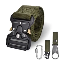 width canvas tactical adjustable outdoor belt military waistband men army style snake buckle belt sc w12