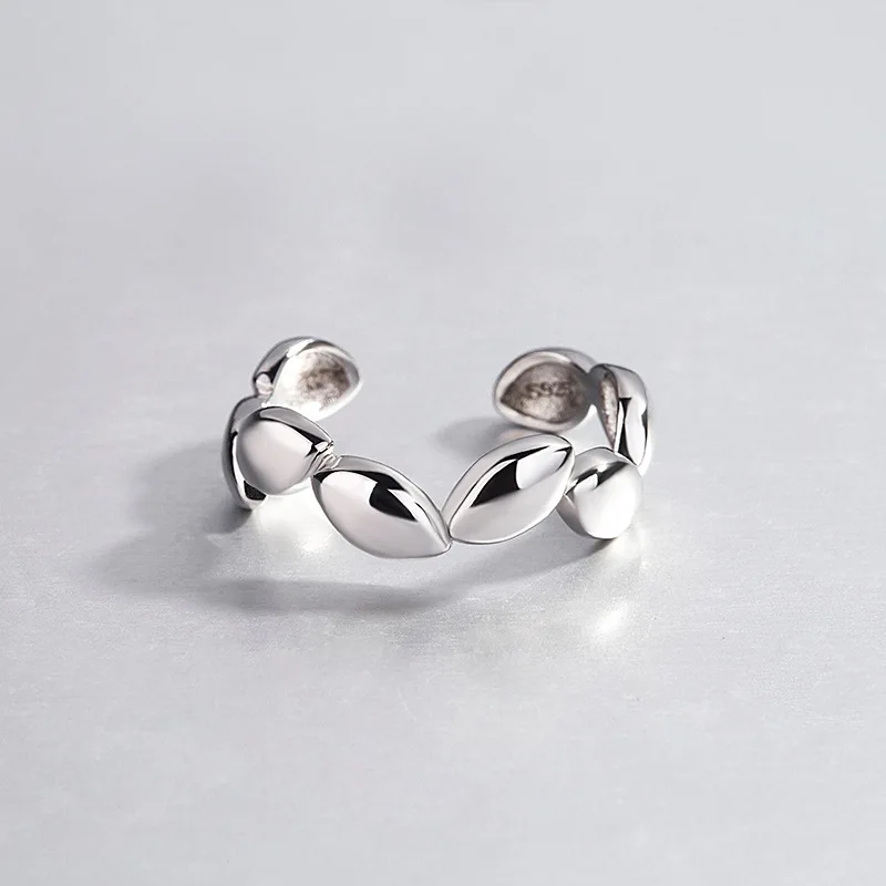 925 Серебряное женское повседневное гладкое махровое кольцо Открытое 4 мм 2 1 Г