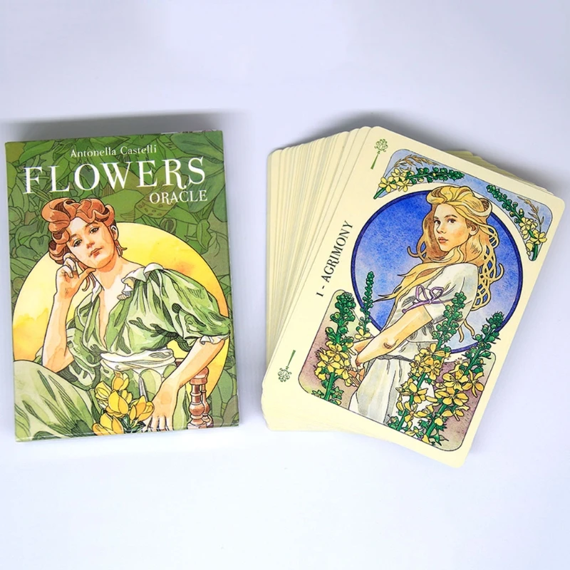 Flowers Oracle Card 38 Cards Deck Tarot Full English Family Party Board Game Astrology Divination | Спорт и развлечения