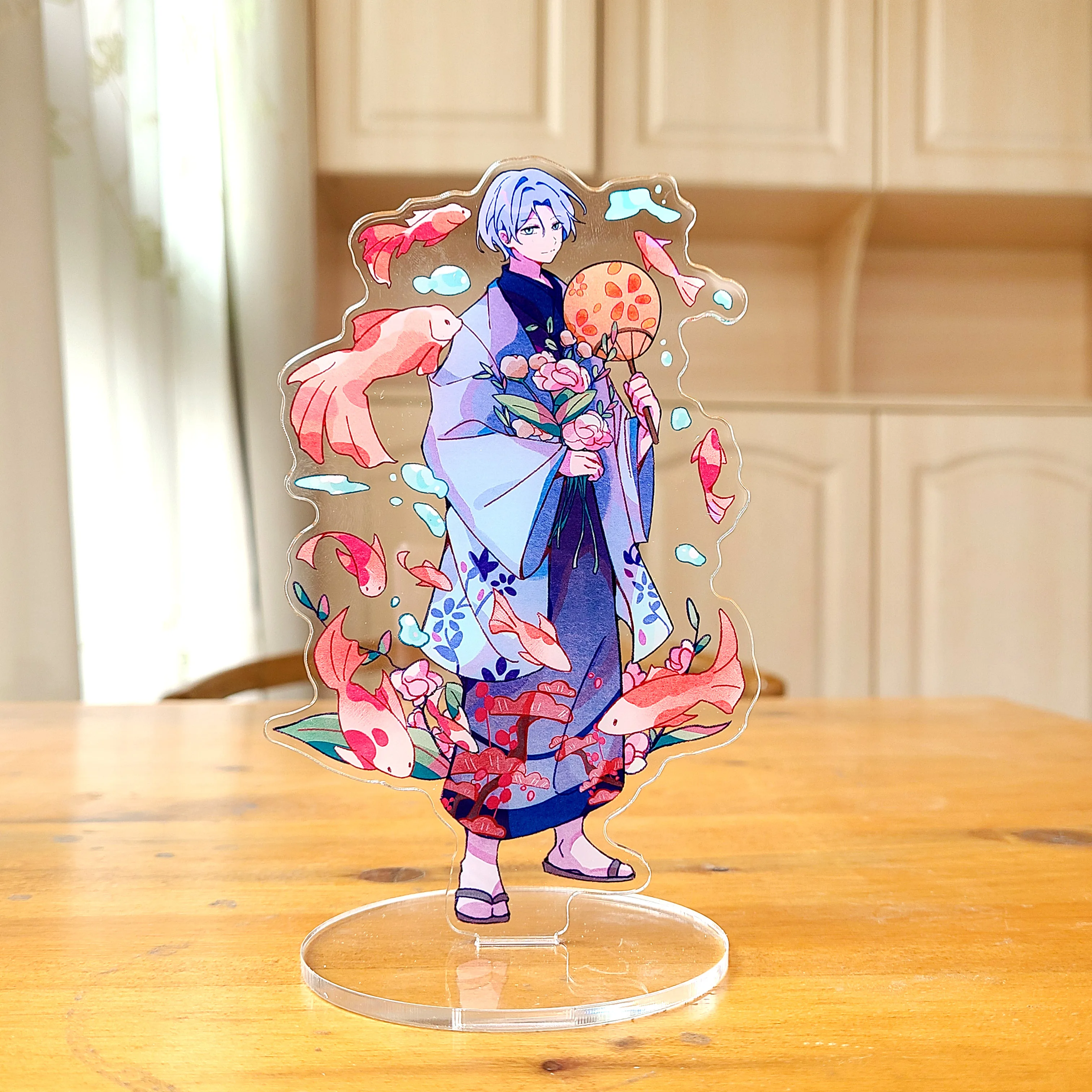 15CM Anime SK osiem SK8 nieskończoność REKI LANGA wiosna Kimono serii stojak Model płyta kreatywny śliczne akrylowe zabawka na pulpit prezent