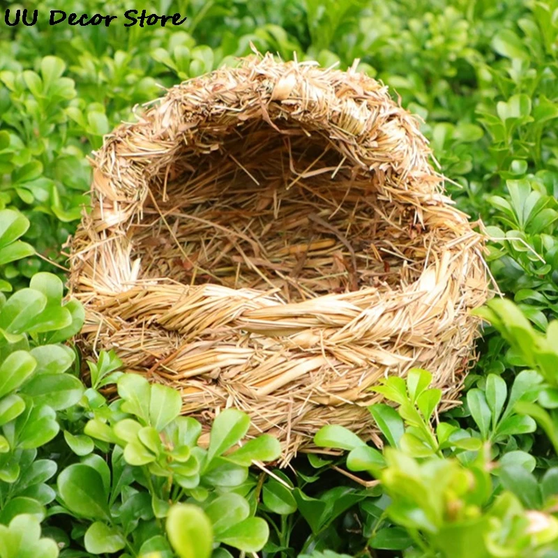 1 шт. птичье гнездо клетка для яиц из натуральной травы | Дом и сад