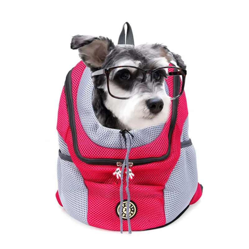 

Переносной дорожный рюкзак с двумя плечами, внешняя сумка для домашних животных, сетчатый ранец для собак, аксессуары для питомцев