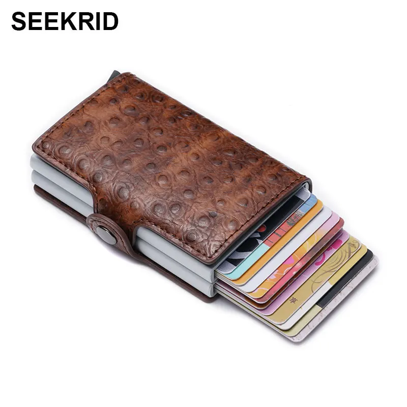 SEEKRID блокировки радиочастотной идентификации каменный узор с отделениями для