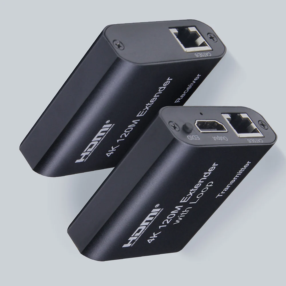 Удлинитель HDMI RJ45 4K удлинитель cat5 60 м 120 аудио комплект over ethernet cat6/5e для PS4 apple TV ПК