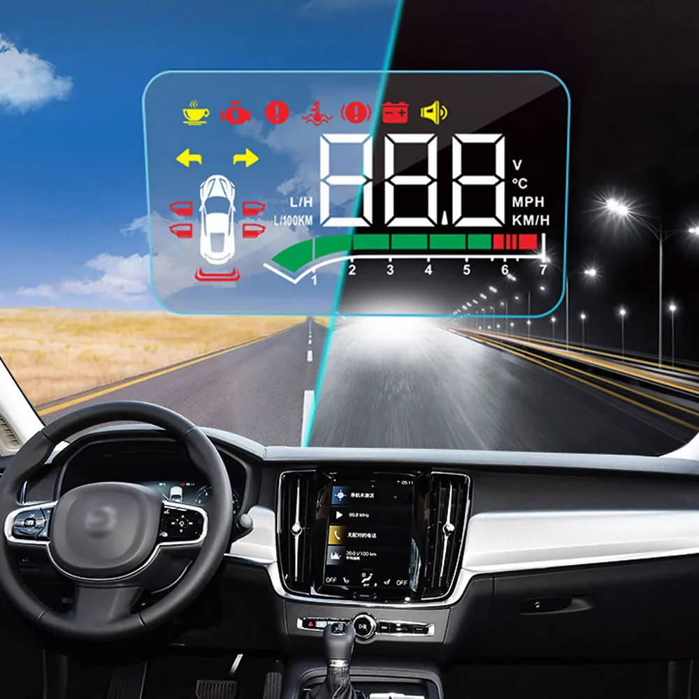 XINSCNUO Airborne компьютерный автомобильный HUD Дисплей для Volvo XC60/S90 2017 2020 безопасный
