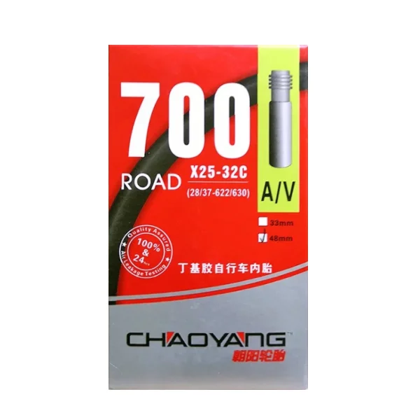 700x25-32c AV 48mm Прочная стандартная внутренняя труба французский клапан велосипедные шины велосипедный цикл внутренняя резиновая трубка 700 18C 23c 25c 32c FV 80L/60L/48L/33L - Цвет: 700x25-32c AV 48mm