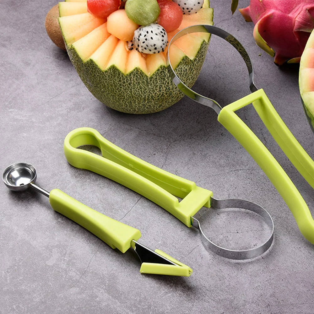 Кухонные аксессуары и гаджеты 3 в 1 нож для нарезки дыни фруктовое блюдо резьба