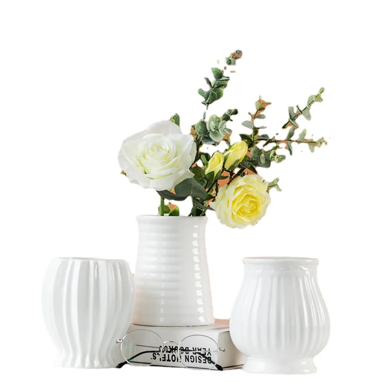 

Keramische Vaas Spot Gedroogde Bloem Bloempot Kleine Verse Gypsophila Ornament Wit Bloemstuk Nordic Woondecoratie Vaas