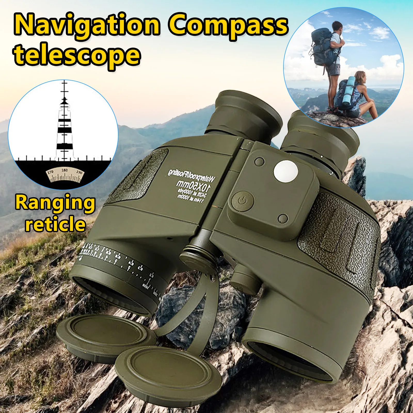 Компас высокой мощности Водонепроницаемый с низким уровнем светильник Ночное