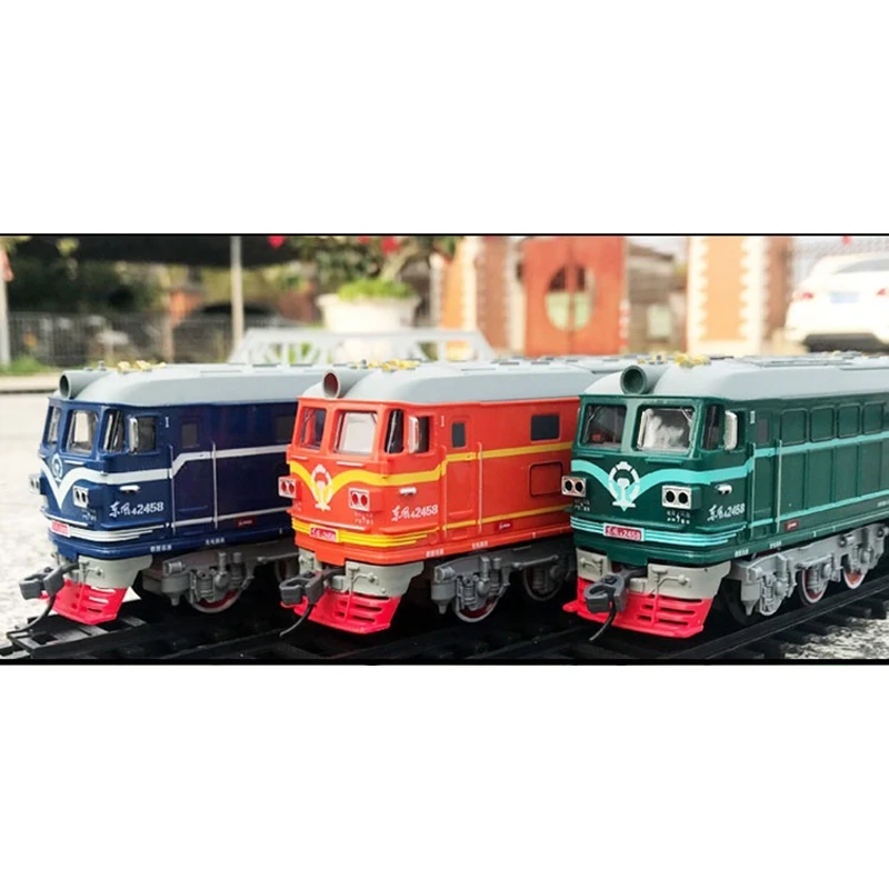 

Kids Simulation 1:87 Alloy Internal-Combustion Locomotive Model Toy Acousto-Optic Train Toys for Children Gift