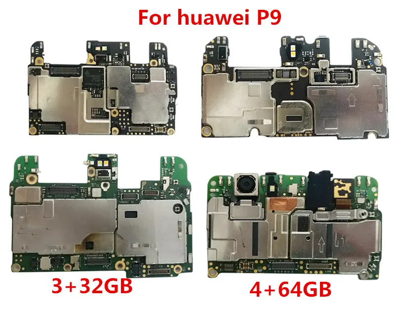 Полностью рабочий 100% Оригинальный разблокированный для huawei P9 4 + 64 Гб материнская