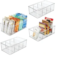 square storage box for food container set vacuum transparent airtight organizer tea sugar rice coffee organizers for freezer