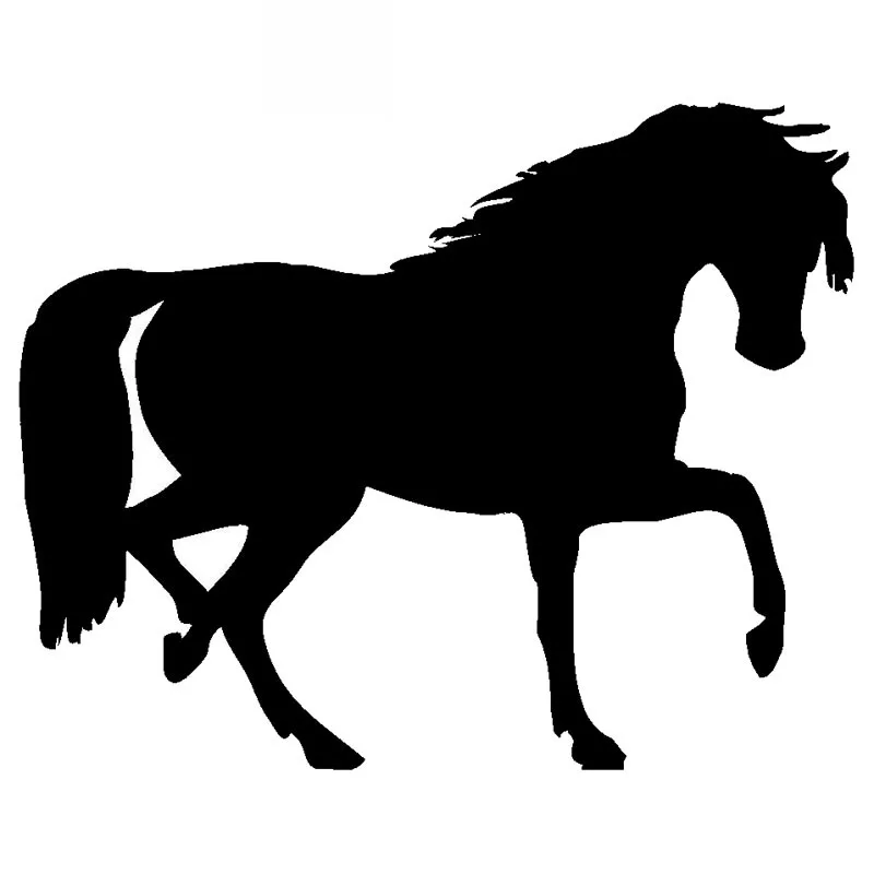 

Car Stickers Animal Horse Cover Scratched Decorative Stickers Car Shape Personalized Decal Accessories Black/white,19cm*15cm