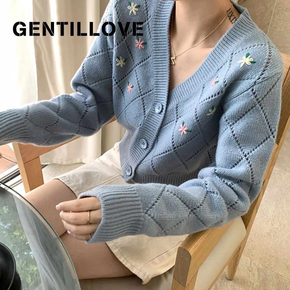 

Модный короткий кардиган с вышивкой, Женское пальто, свободная повседневная женская куртка, лето-осень, дизайнерский свитер со стразами и в...