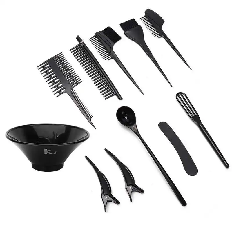

10pcs / Set Hair Dyeing Tool Kit Hair Coloring Comb Brush Kit for Hairdressing Salon