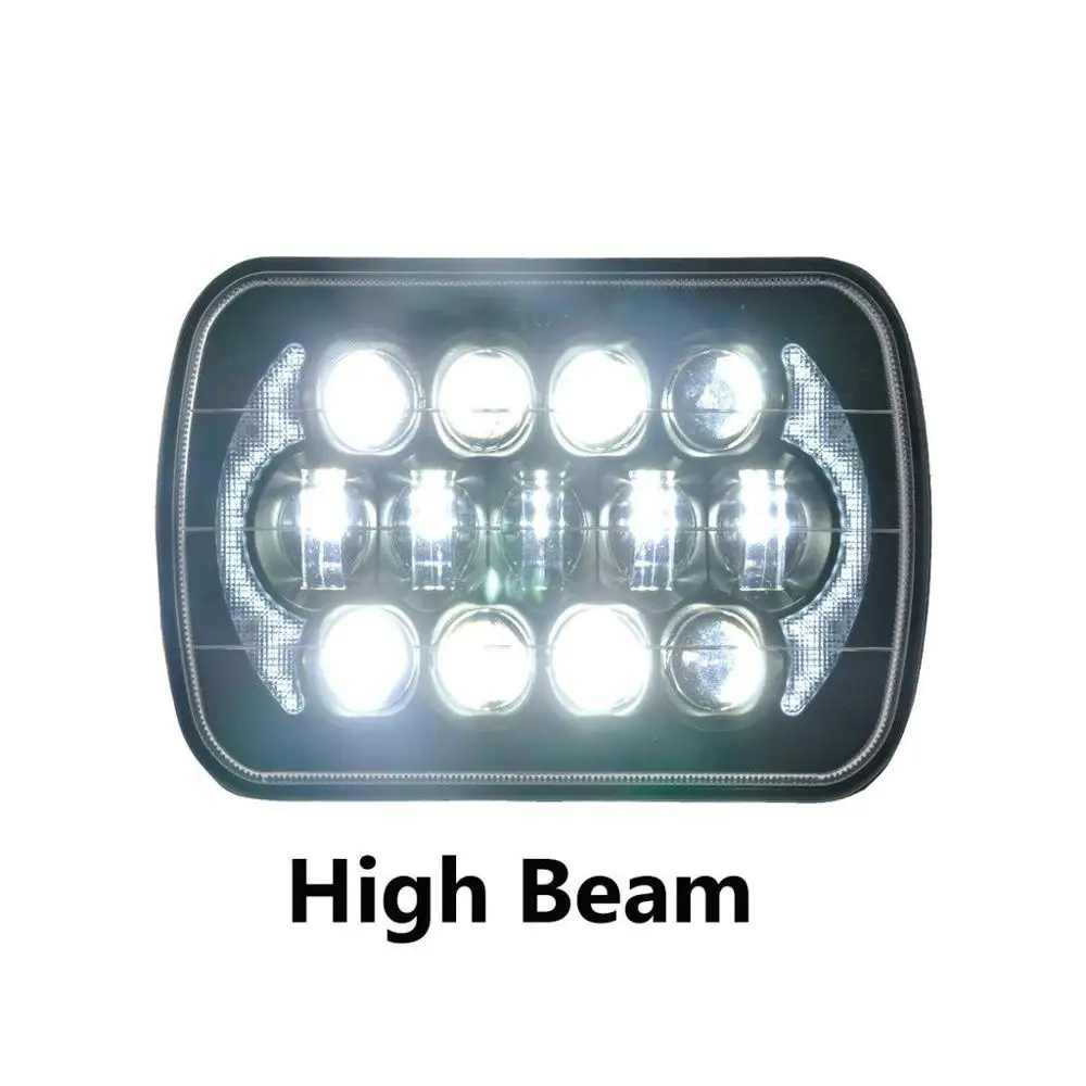 

5" x 7" 105W Rectangular LED Headlights with DRL for Jeep Wrangler YJ Cherokee XJ H6054 H5054 H6054LL 69822 6052 6053