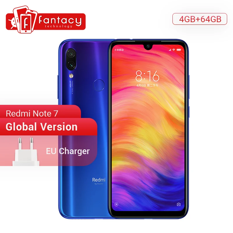 Глобальная версия камер Xiaomi Redmi Note 7 4 Гб 64 48 МП Восьмиядерный Snapdragon 660 6 3 дюйма FHD +