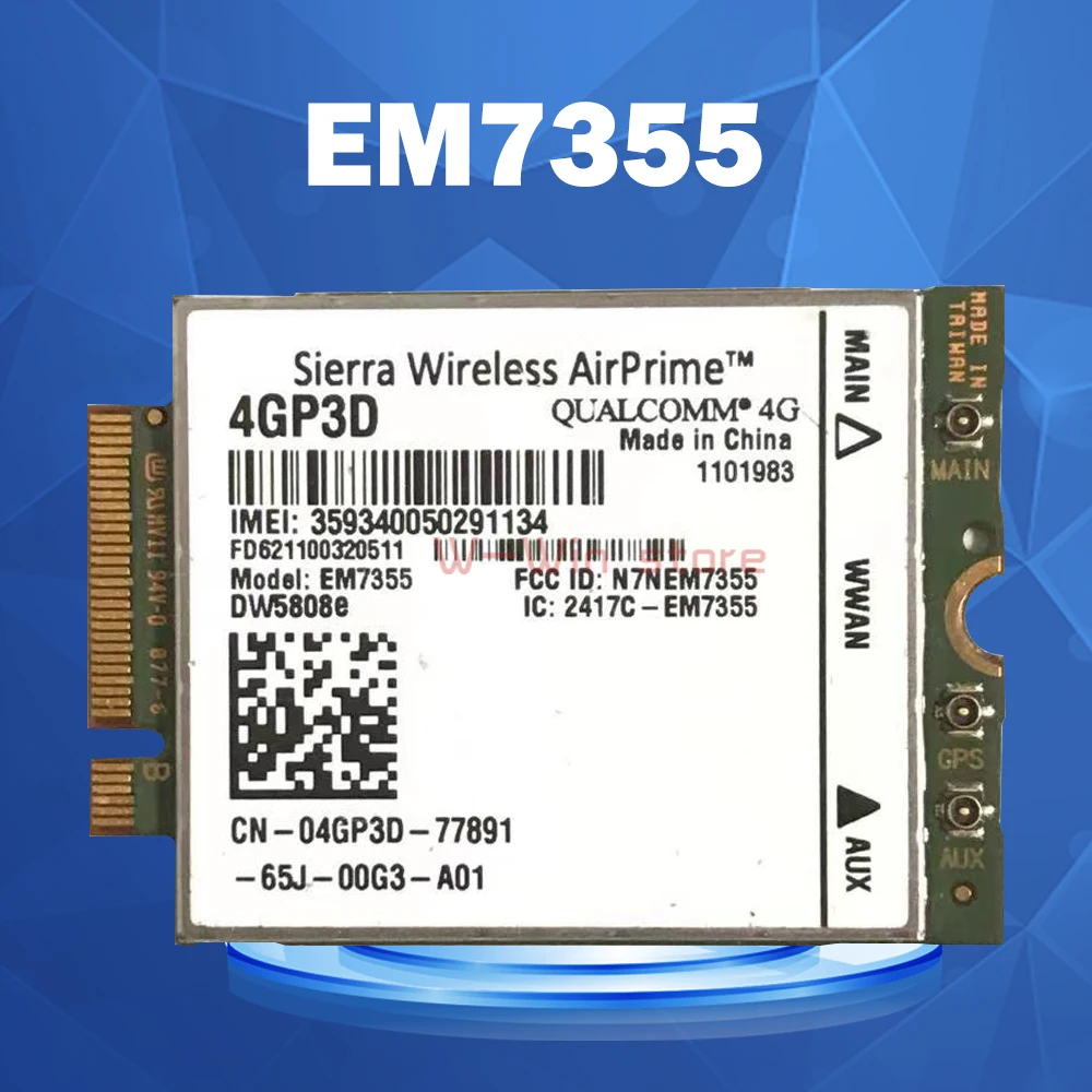 

EM7355 DW5808e LTE/EVDO/HSPA + 42 Мбит/с NGFF 4G модуль для Dell Venue 11 Pro Latitude 14 12 11 Pro Latitude 14 12 AirPrime