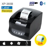xp 365b 80mm pos thermal receipt label printer for supermarket barcode qr code sticker date price usb bluetooth windows android