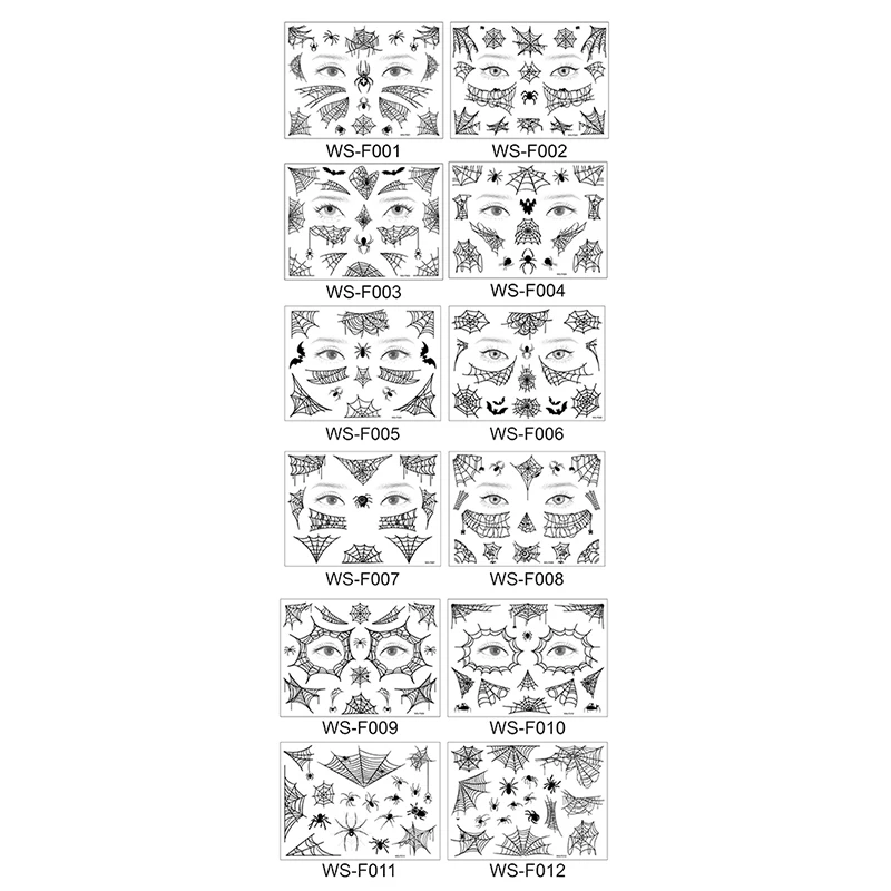 Наклейка на Хэллоуин временная тату наклейка лицо для мужчин шея мальчиков