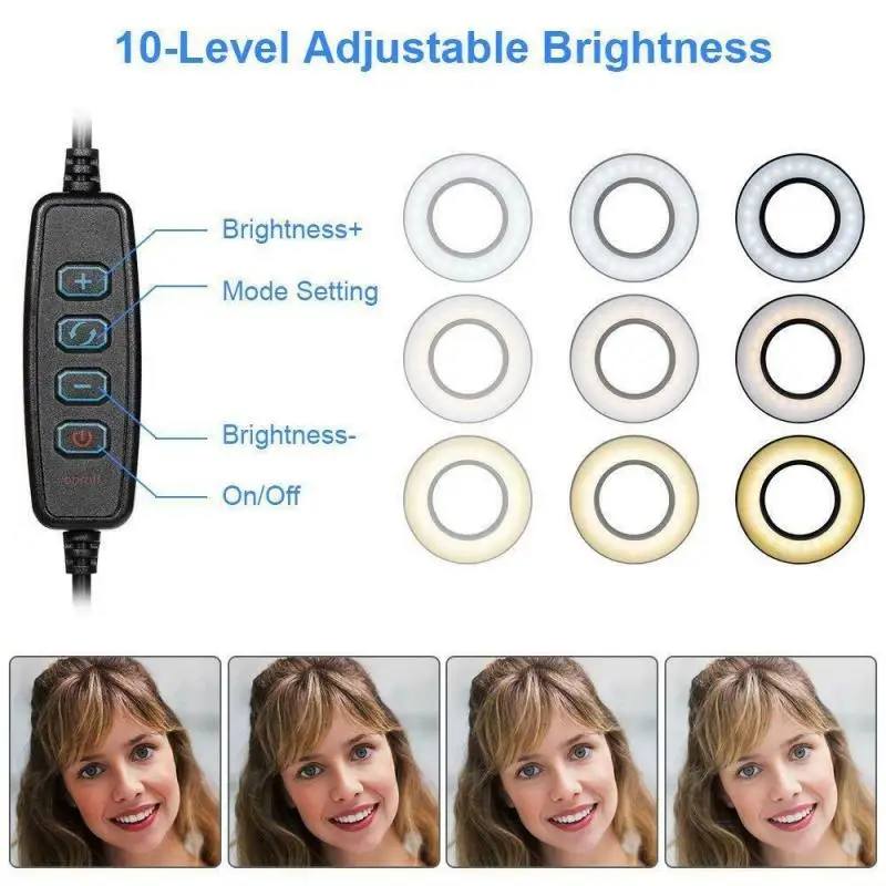 Монопод для селфи кольцо светильник с длинным рука ленивый мобильный телефон