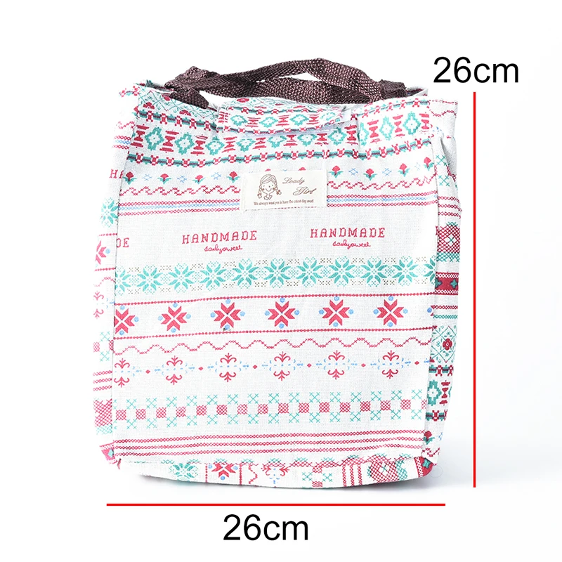 

Cartoon Animals Canvas Thermal Food Picnic Lunch Bags Insulated Cooler Lunch Box Bag Tote Portable Lunch Bag For Women Kids