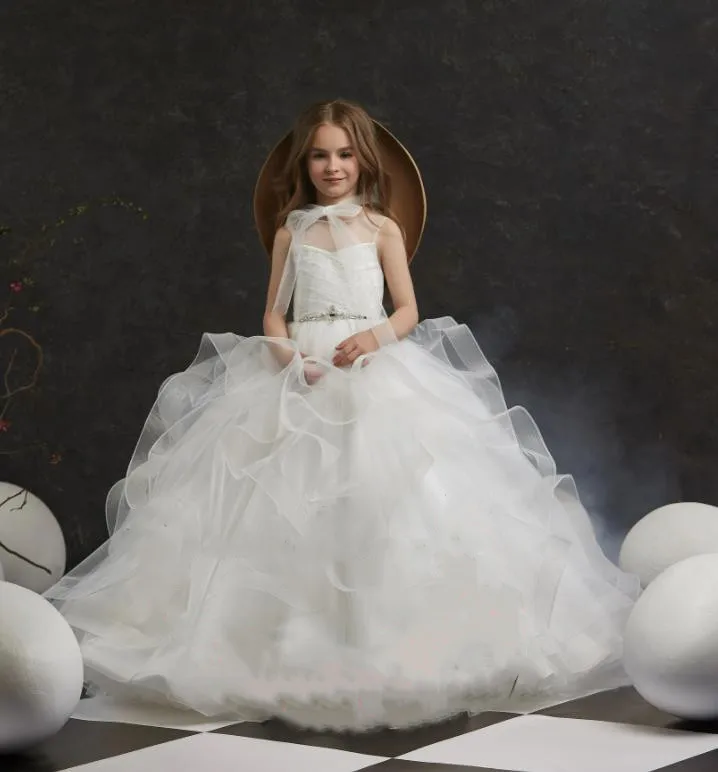 

Блестящие платья, платье принцессы для первого причастия, платье на день рождения, платье цвета слоновой кости с белыми цветами, платье для ...