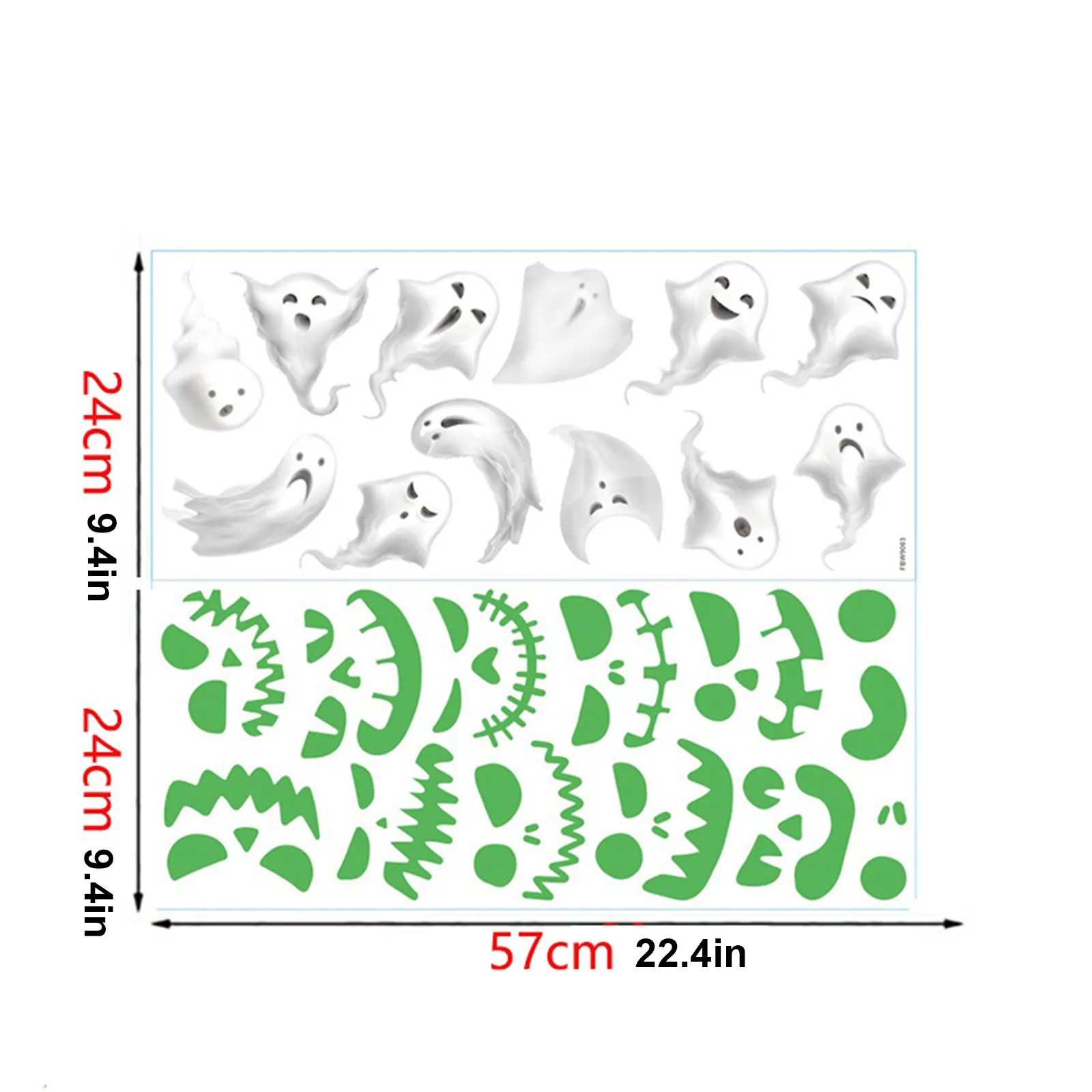 Хэллоуин светящийся в темноте призрак праздник настенная наклейка фоновая стена