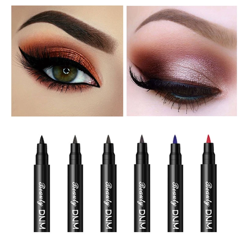 Неоновая цветная жидкая подводка для глаз в виде кошки косметика стойкая Черная