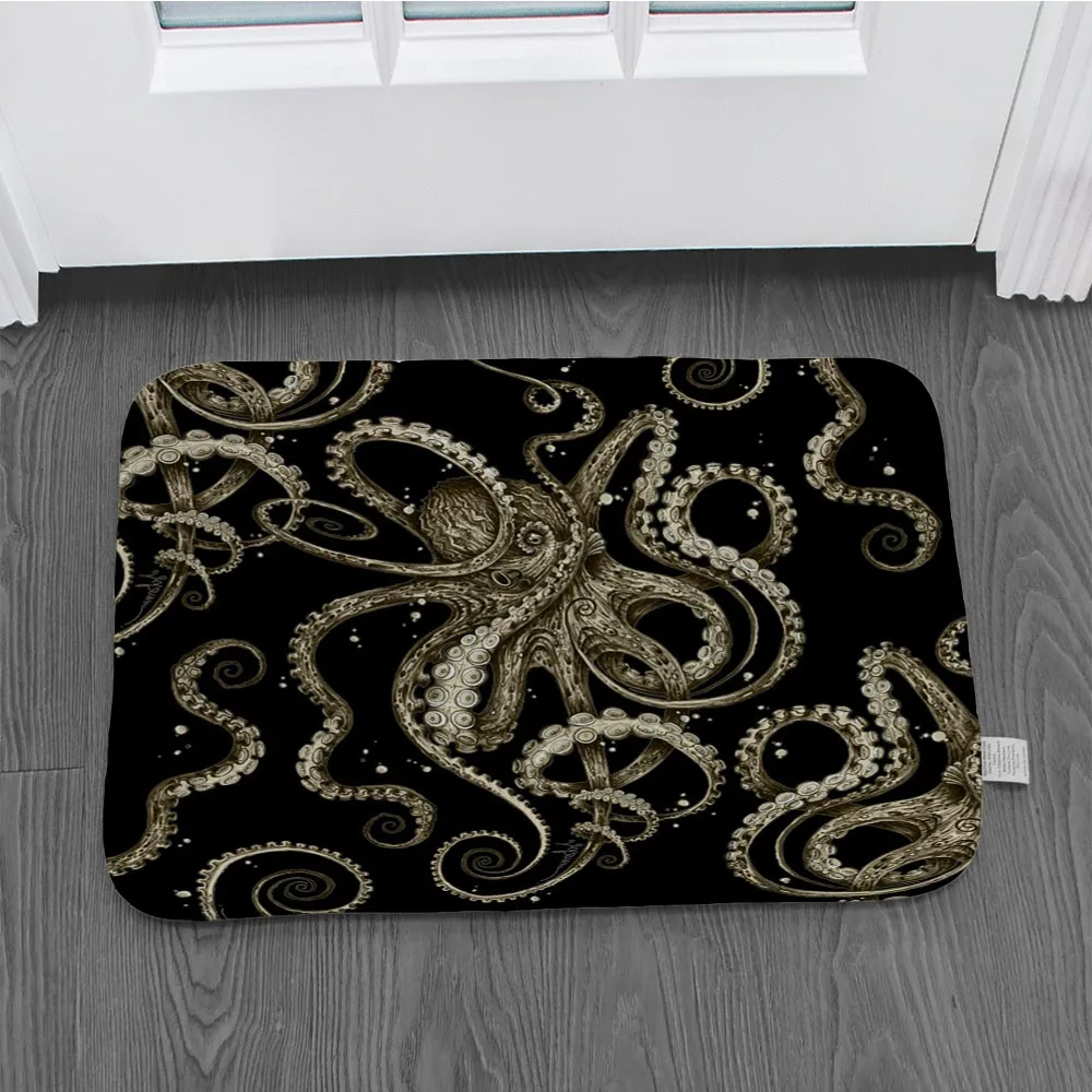 Новый нескользящий ковер коврик с принтом морской жизни пол для ванной комнаты