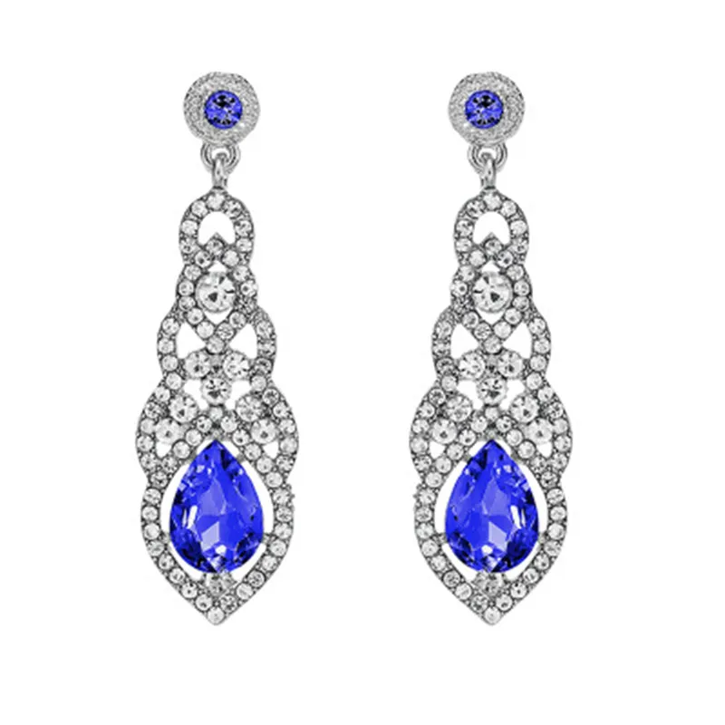 Свадебные серьги-капли из циркония серьги друзы стразы Женские Висячие