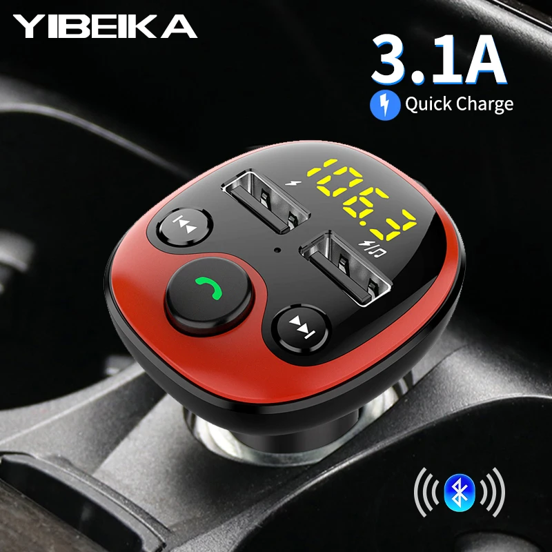 Автомобильное зарядное устройство YIBEIKA для iPhone мобильного телефона Handsfree fm
