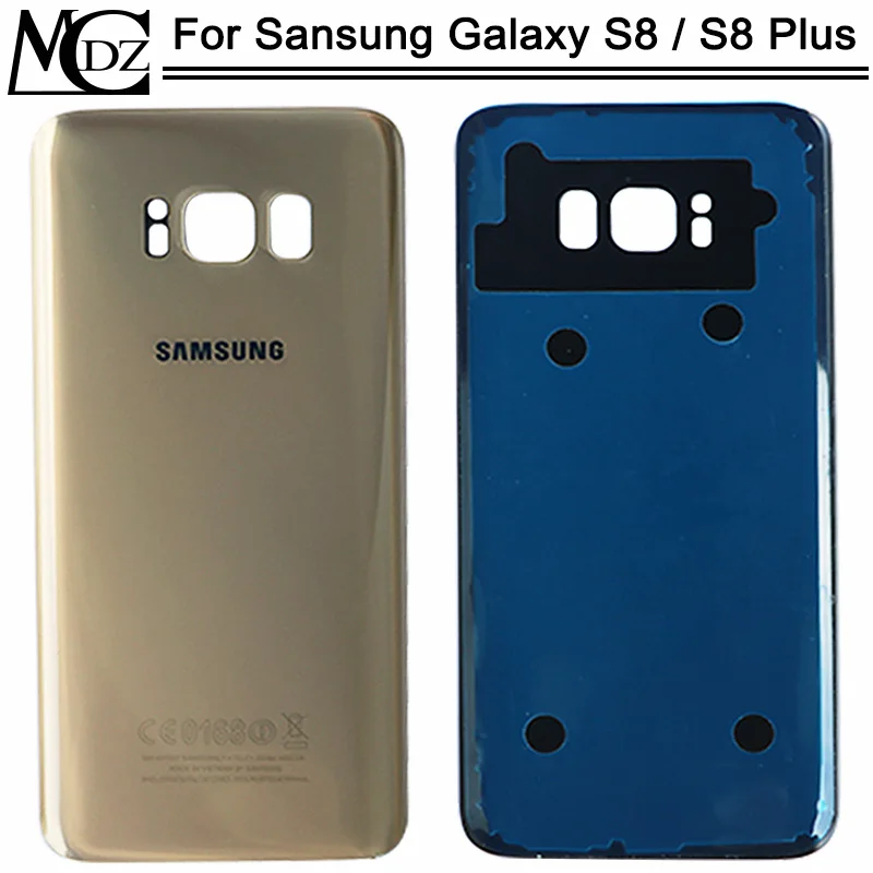 New S8 Battery Cover For Samsung Galaxy S8 G950 / S8 Plus S8+ G955 Back Cover Rear Back Glass Door Panel Housing Case